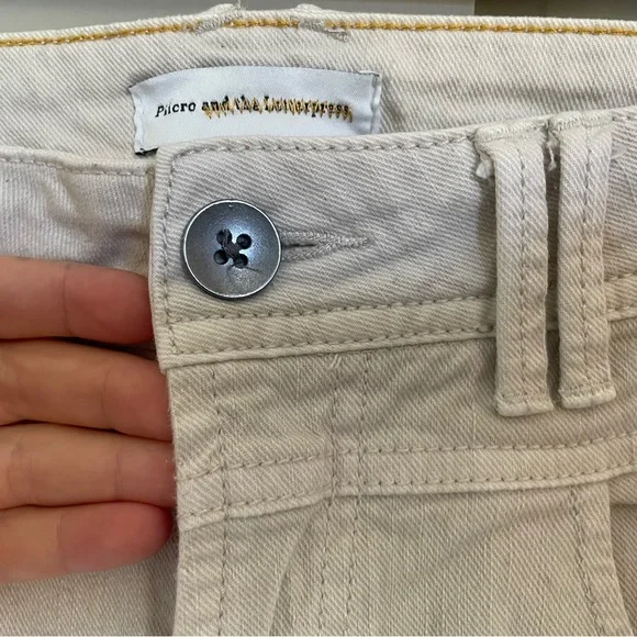 Pilcro And The Letterpress Vintage Slim Cream Ivory Y2K Jeans Flare Leg Casual - Picture 11 of 13